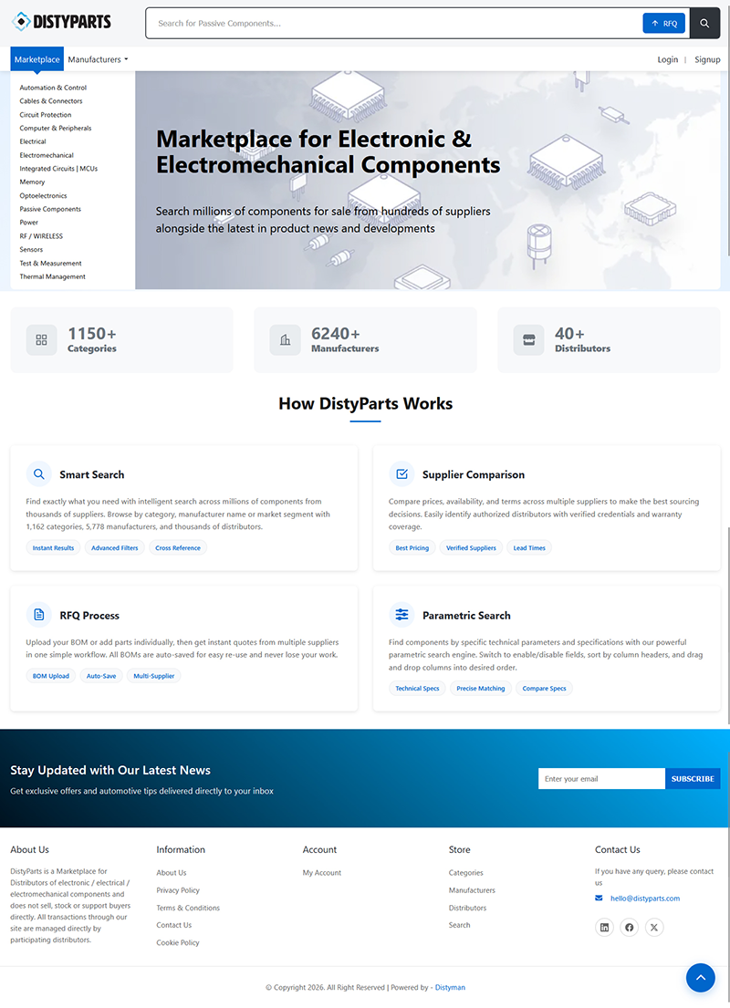 Marketplace E-Commerce for Electronic & Electrical Components
